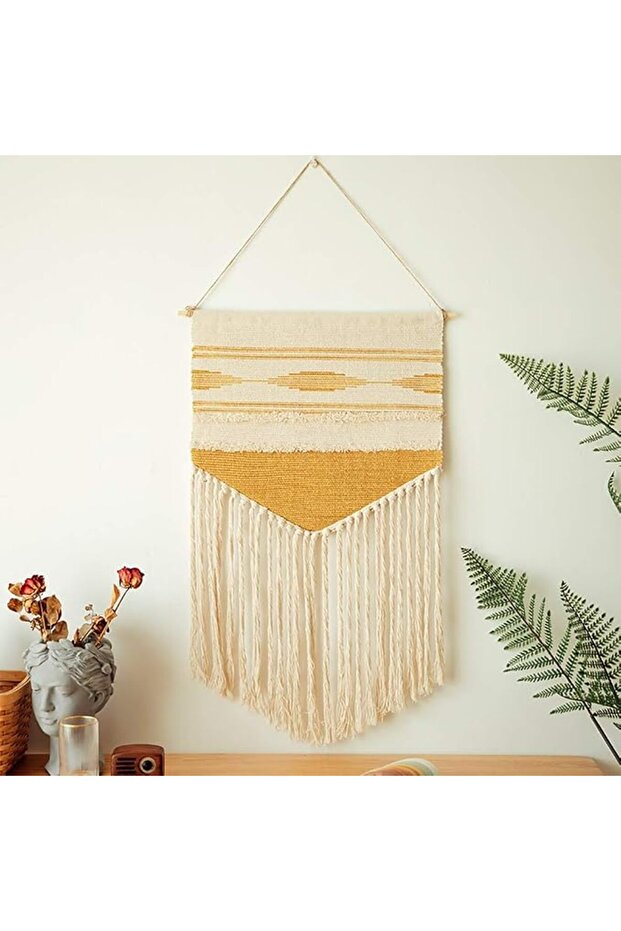Woven Wall Tapestry - Handmade Macrame Wall Hanging for Boho Decor, Perfect for Living Room and Nurs