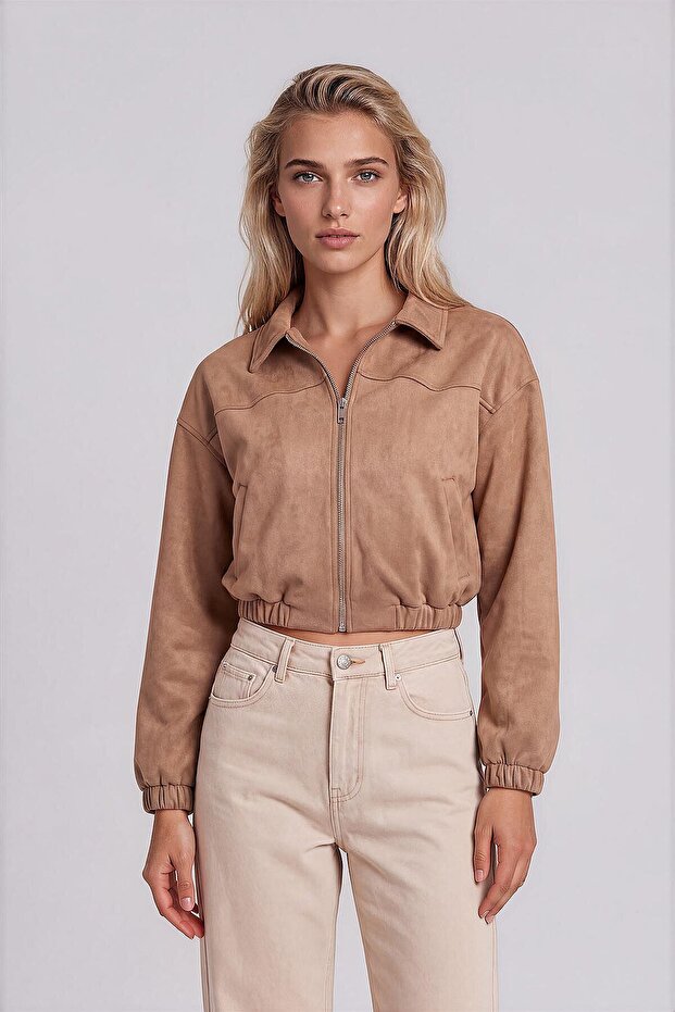 Suede Bomber Jacket