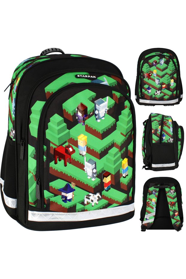 Rucsac școlar A4 Minecraft Pixel