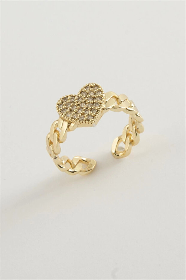 Heart Zircon Stone Ring