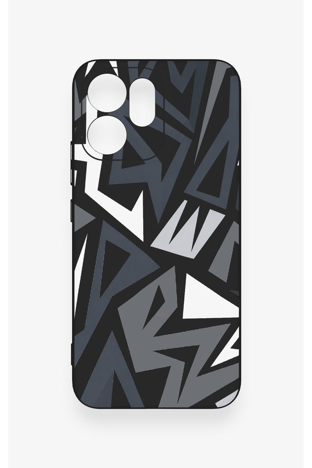 Oppo Reno 14F Compatible Geometric Block Pattern Silicone Case