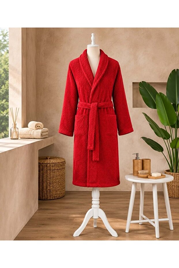Single Bathrobe Şalyaka-Colourist Red (Size S-M)