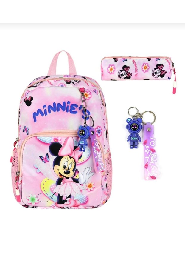 Mi̇nni̇es 3-Piece Primary School Girls' Children's Bag Waterproof Lined Orthopedic