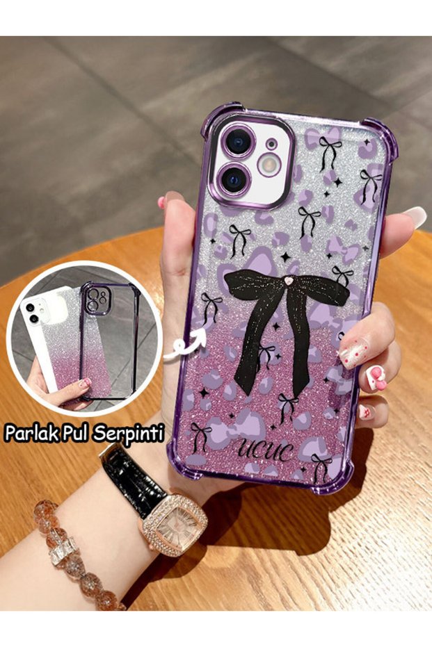 iPhone 12 Compatible Transparent Four Corner Silicone Coated Glossy Edge Case