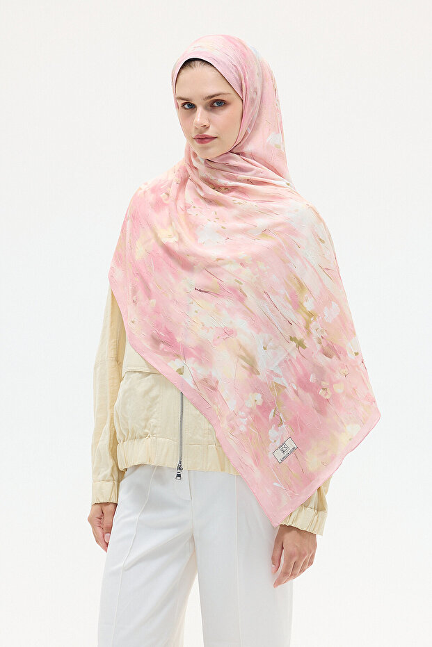 Velvet Cashmere Shawl - Pink