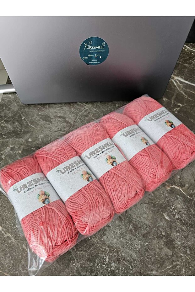 Cotton Knitting Yarn 5-Pack 500 Gr. Nar (100Gr Quantity, 200Mt Dir.)