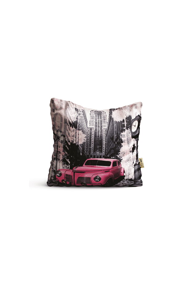 Throw Pillow Cover 42X42Cm Decorative Throw Pillow Cover Car Patterned Model Krm 13