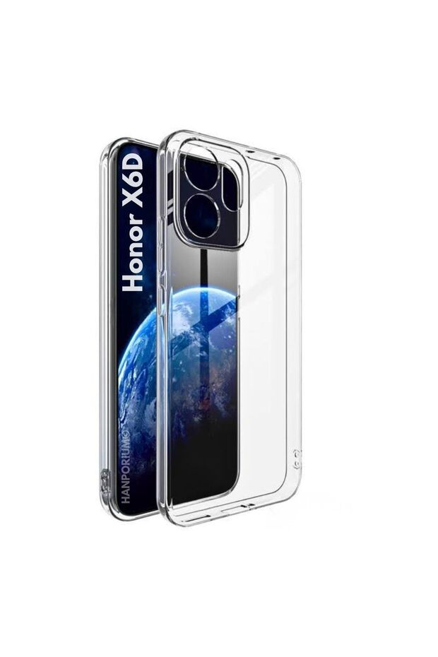 Honor X6D 5g Compatible Silicone Case - Pastel Color Tone Flexible Cover with Camera Protection - Transparent