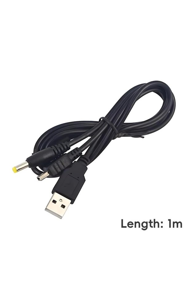 Premium black DATA FROG 2 in 1 USB Charger For PSP 1000 2000 3000 Game Console USB Data Cable + Char