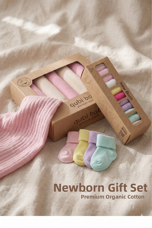 Newborn Premium Gift Set Muslin Blanket & Baby Socks Boxed Set