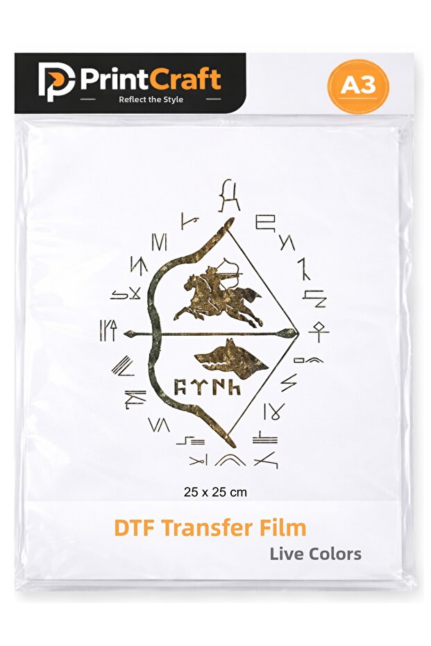 25X25 cm Turkish Bow Kurt Sancak Model Iron-On Dtf Transfer Printing (A3)