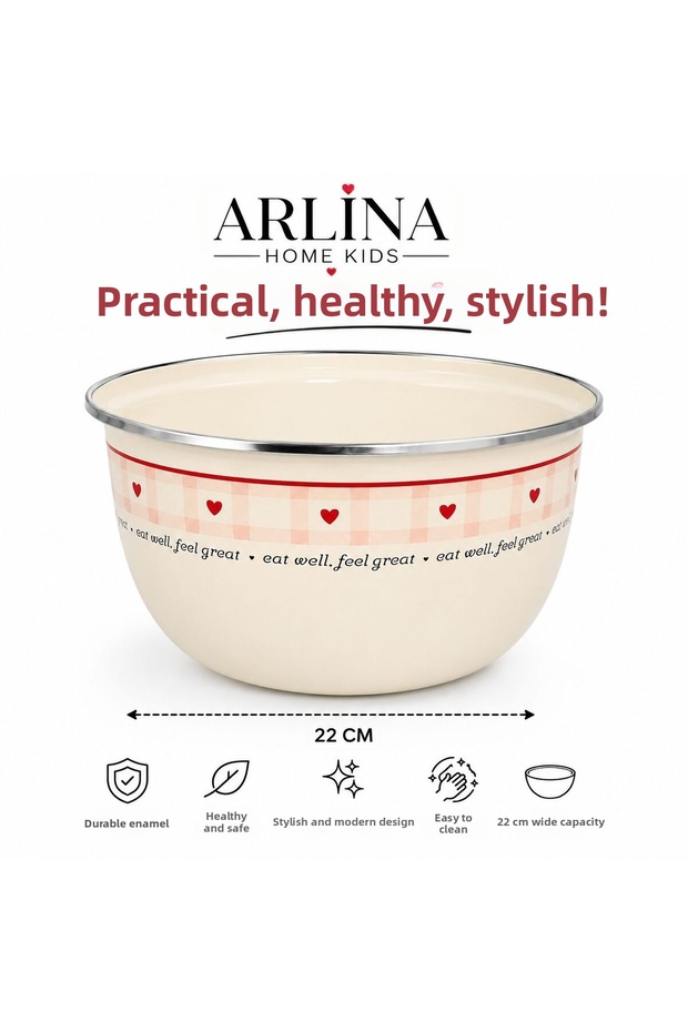 Enamel 22 cm Mixing Bowl