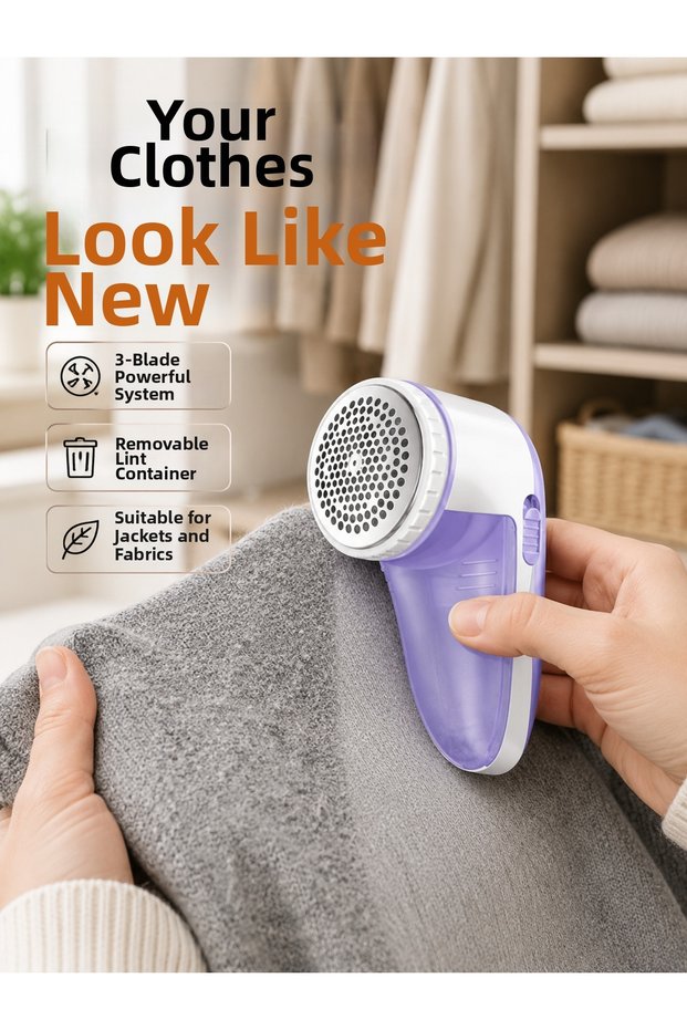 Portable lint remover machine - ergonomic design