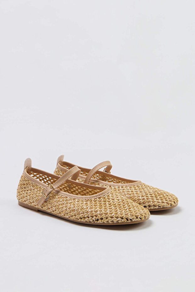 Camel Hasır Flexible Kadın Babet TAKSS26BE00037 - 2