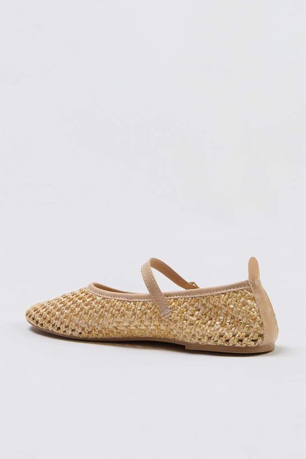 Camel Hasır Flexible Kadın Babet TAKSS26BE00037 - 5