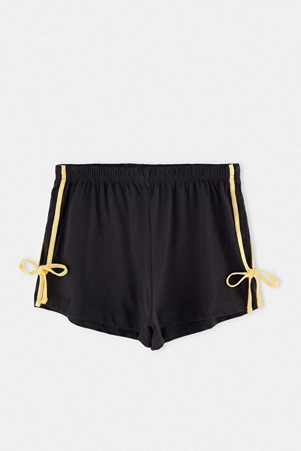 Mavi-Çok Renkli 3'lü Paket %100 Pamuklu Bağlamalı/Fiyonklu Örme Pijama Altı THMSS25PJ00022 - 2