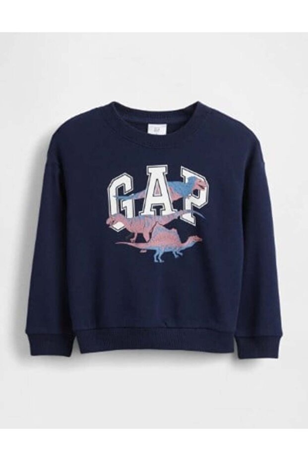 Gap baby boy dinosaur print fleece-lined sweatshirt 6 months - 5 years navy
