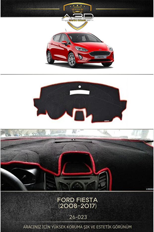 Ford Fi̇esta (2008-2017) Front Chest Panel Dashboard Protection Protective Cover Carpet Cover Spare Part
