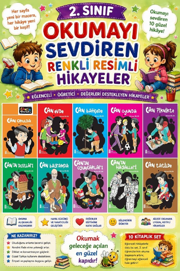 2Nd Grade Colorful Illustrated Stories That Make You Love Reading 12 - 10 Books