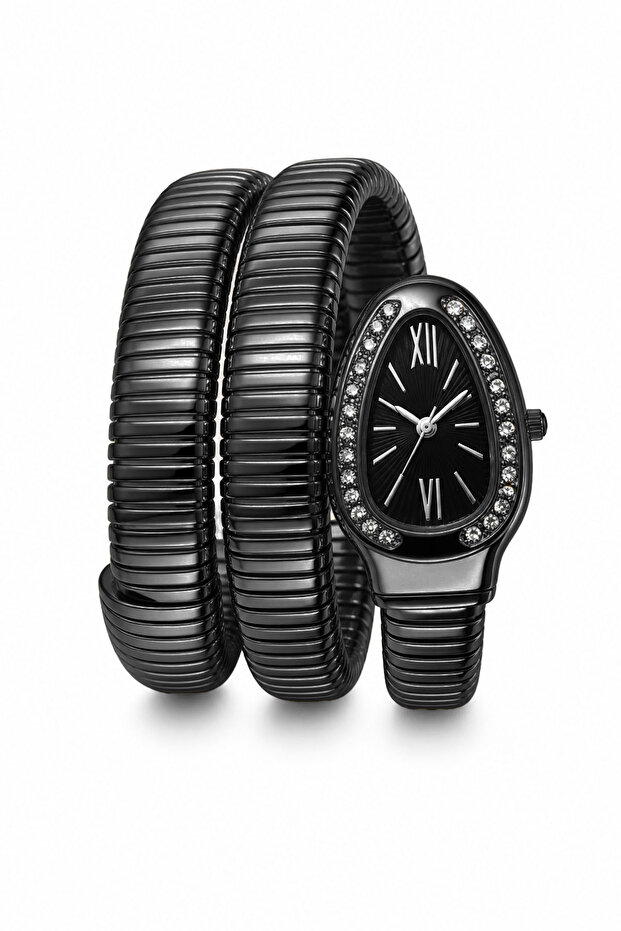 Women's Snake Model Snake Wrapped Steel Strap 3 Atm Water Resistant Wristwatch