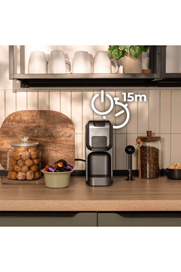 Freestyle Compact Black Espresso Makinesi Kompakt Güçlü 20 Bar - 8