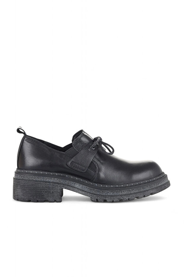Black Leather Women's Classic Shoes 01Wd2105