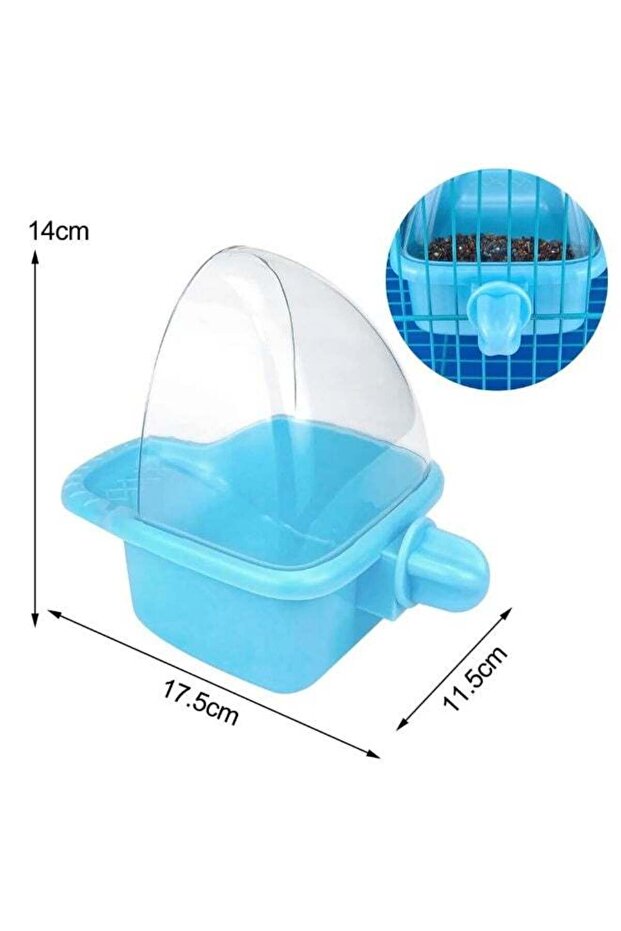 Suspended bird bath box Large - Blue - 6