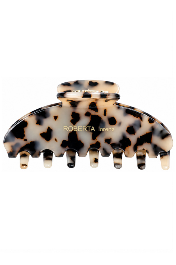 Written High-Quality Leopard Patterned Acetate Buckle/ 10 cm - 2