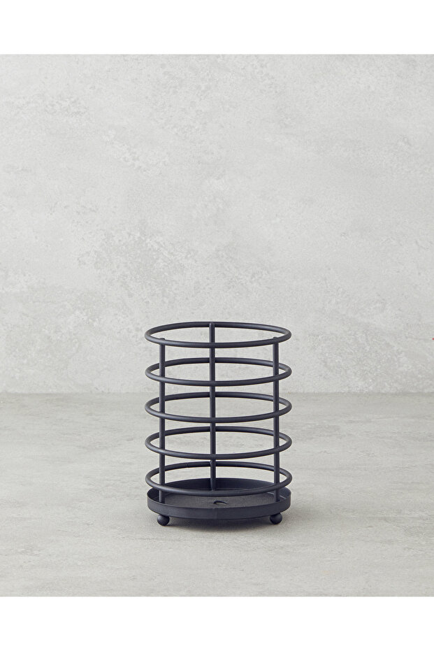Jimena Metal Spoon Rest Kitchen Utensil 10.5X10.5X14 cm Black