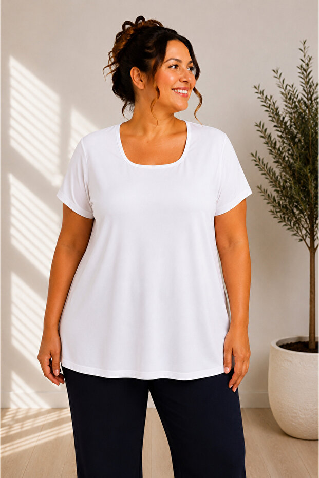 Women's Viscose Square-Neck Casual Blouse