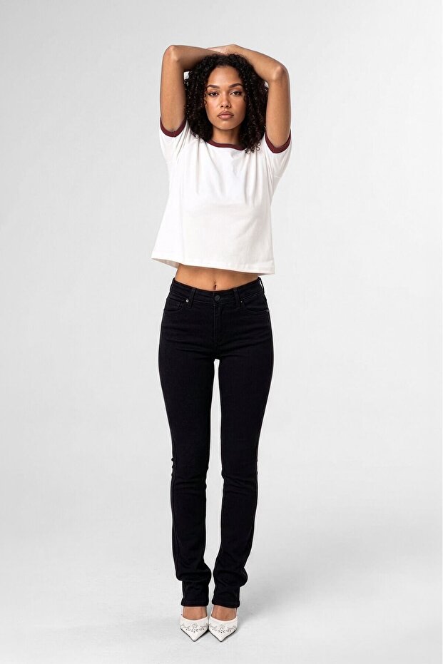 Women's Black Jean Pants Low Waist