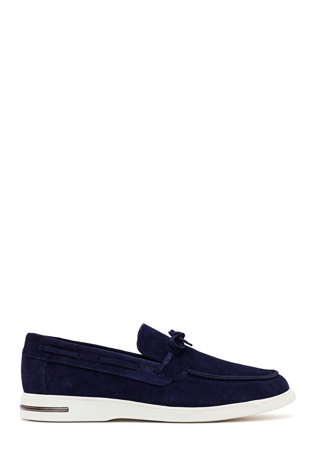 Men's Navy Blue Suede Leather Shoes, Casual Loafer 26Sfd670810