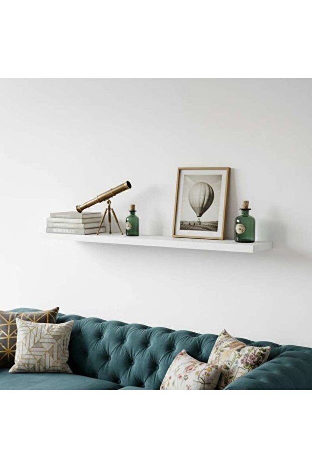 Leyton Wooden Wall Shelf 122x23cm-white
