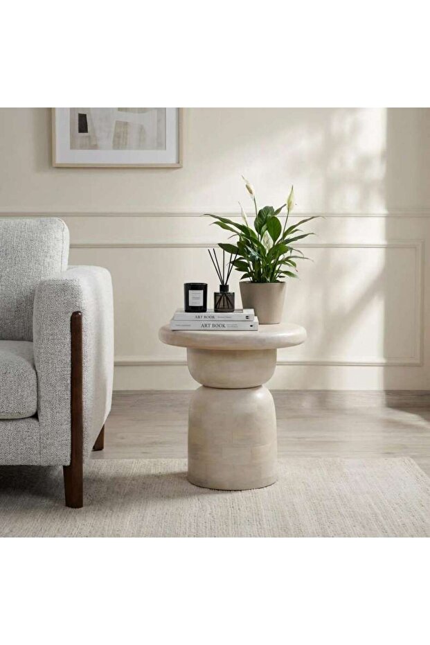 Hines End Table Wood - White