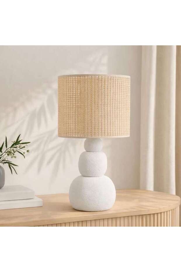 Zorren E27 Ceramic Table Lamp 30x57.5cm - Natural