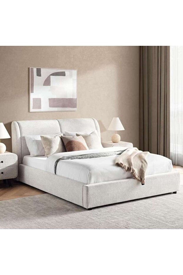 Pourera King Bed With Hydraulic 180x200 Cm - Grey