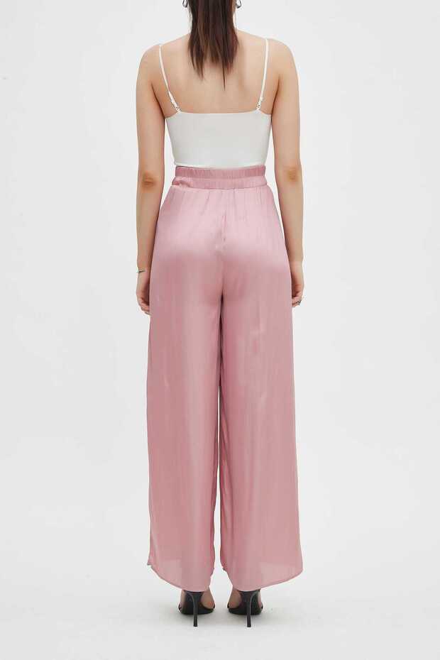 Solid Full Length Relaxed Fit Pants - 2