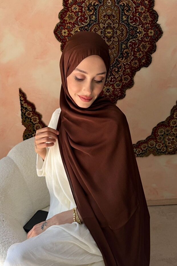 Janjan Evening Dress Shawl Brown
