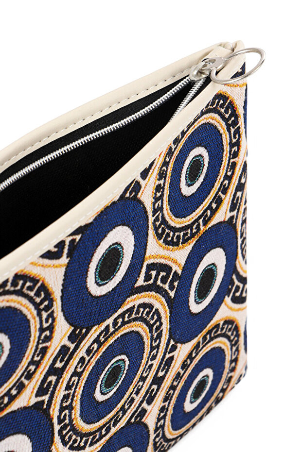 Evil Eye Bead Pattern Tapestry Handbag - 4