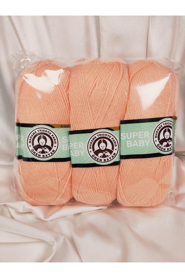 Super Baby Yavruağzı Hand Knitting Yarn Art No:1758 Nm:3.4 (100Gr. 340Mt. )(3 Pieces) - Color: 038