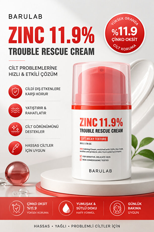 Zinc 11.9% Repairing Care Cream 50 Gr