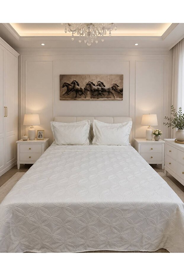 Seasonal Natural 3-Piece Double Bedspread