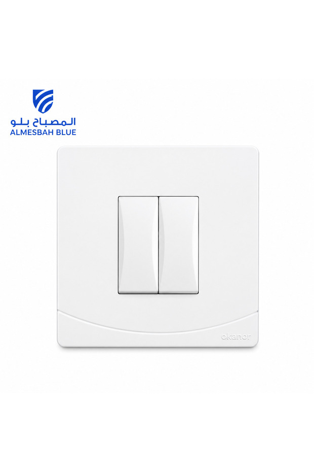 مفتاح ثنائي ابيض الفنار سدرا 10 امبير 7*7 SB401 ابيض