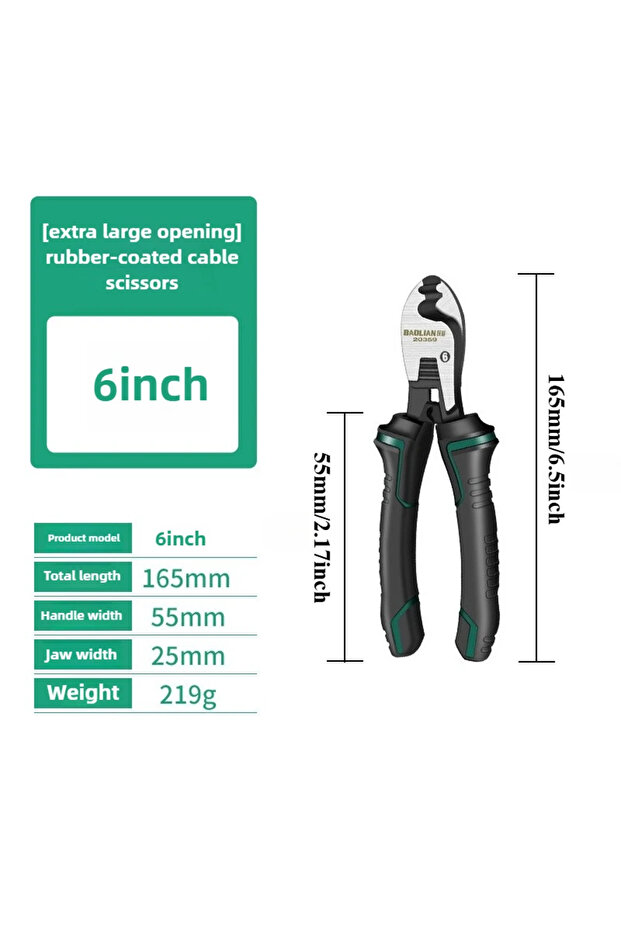 6 inch Cable Wire Bolt Cutters Stripping Breaker Cutting Crimping Professional Electrician Pliers St