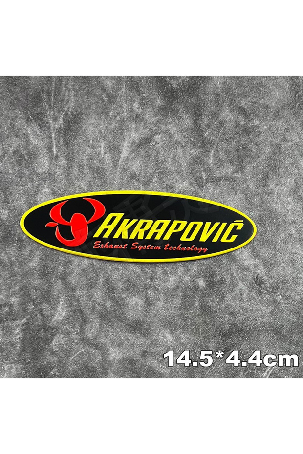 A5 For Akrapovic Exhaust Pipe Metal Aluminum Label Stickers Motorcycle Scooter Dirt Bike Modificatio