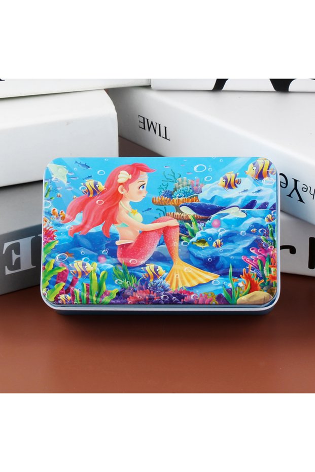 mermaid Hot New 60 Pieces Wooden Puzzle Toys for Children Cartoon Vehicle Animal Wood Jigsaw Baby Le