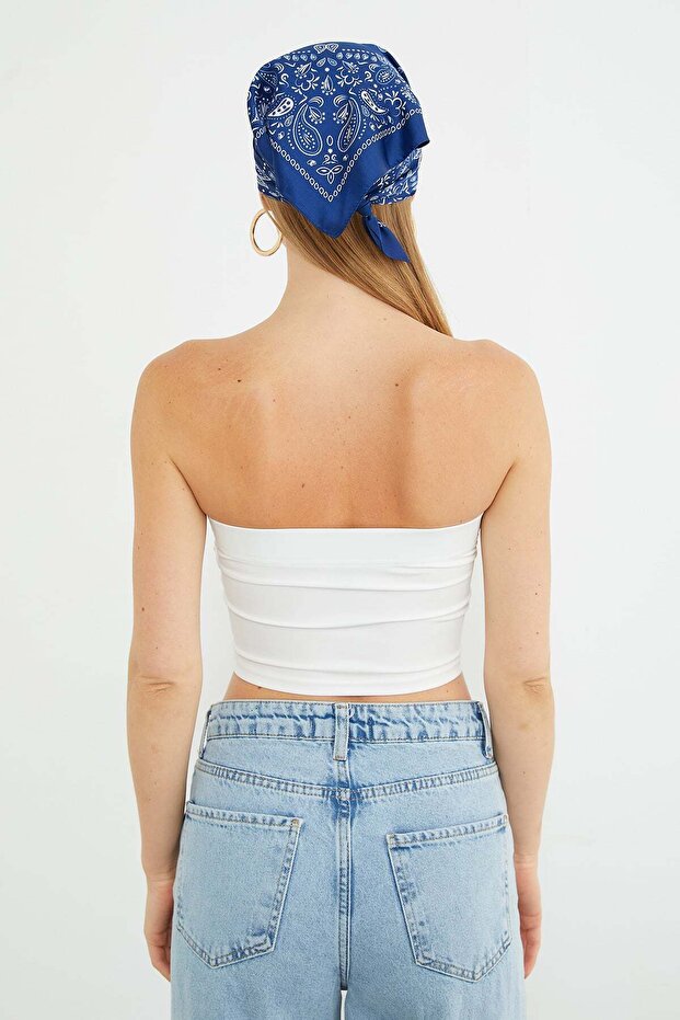 Basic Covered Strapless Bustier - 8