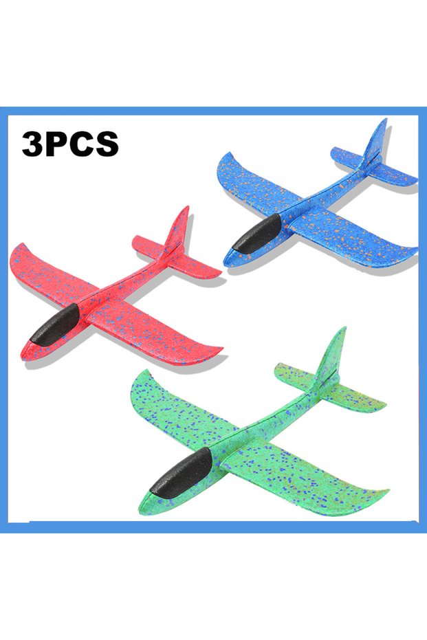 3PCS Hand Launch 35cm Flying Throw Airplane Outdoor Sports Toys for Children Glider Aircraft Model F