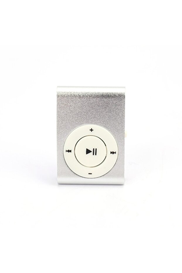 silver Mini MP3 Player Music Media Mini Clip Support TF Card Stylish Design Fashionable Portable Min