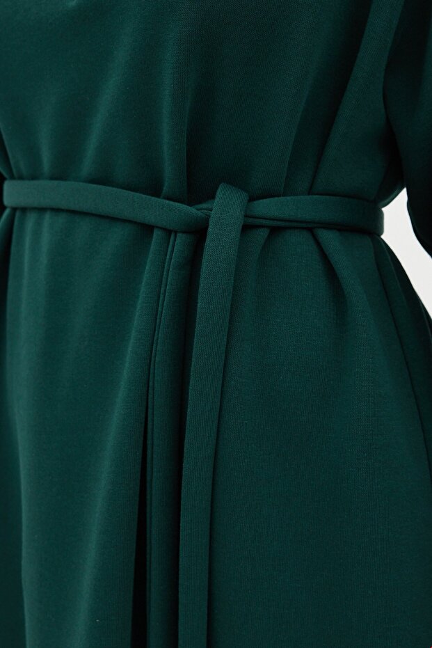 V-Neck Long Sweatshirt Green